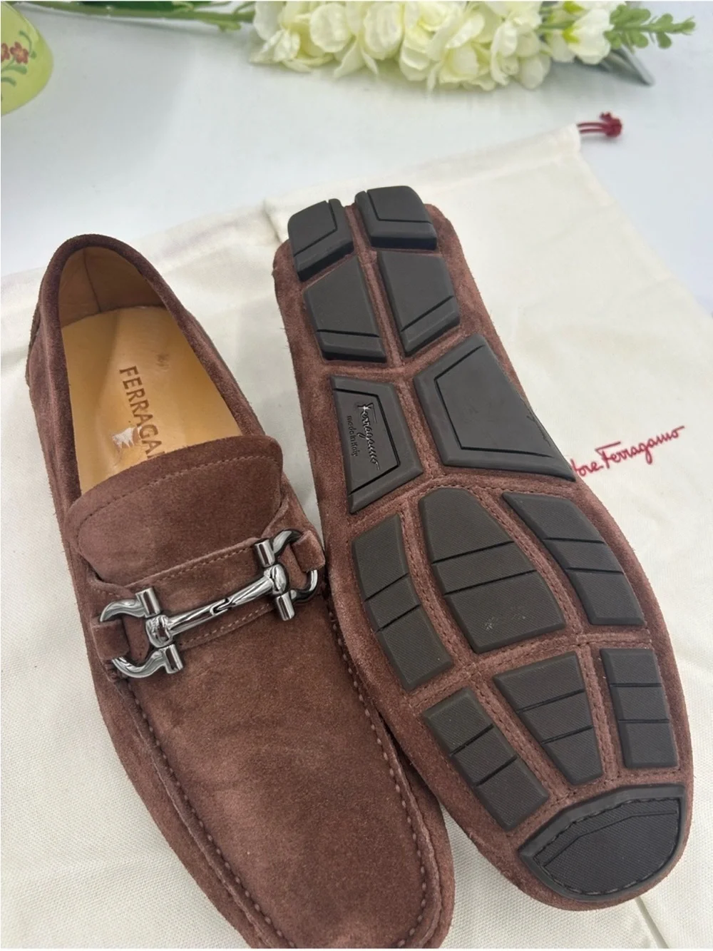 Men’s Salvatore Ferragamo PARIGI bit driver loafer size 9.5 E made in Italy